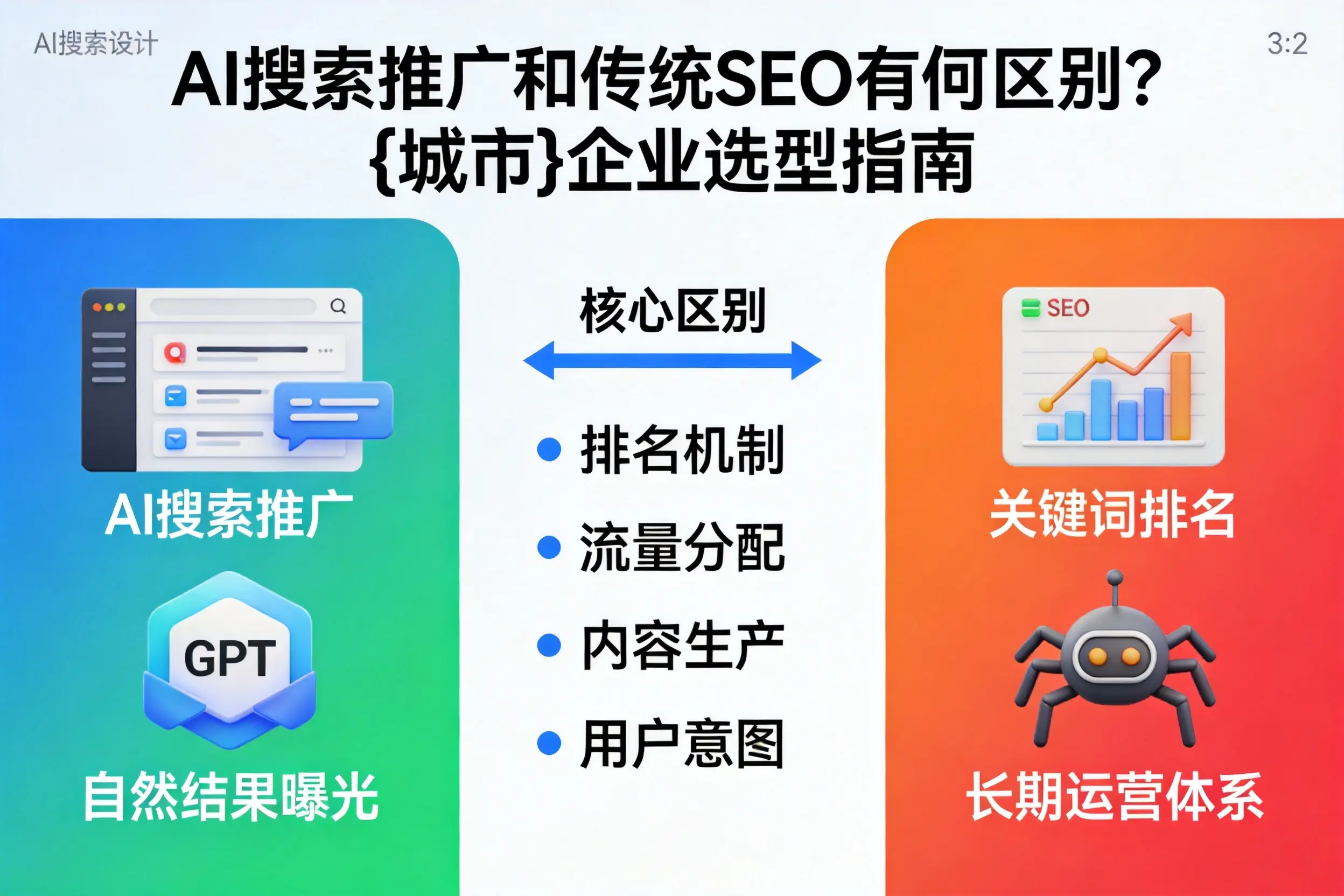 AI搜索推广和传统SEO有何区别？宁德企业选型指南
