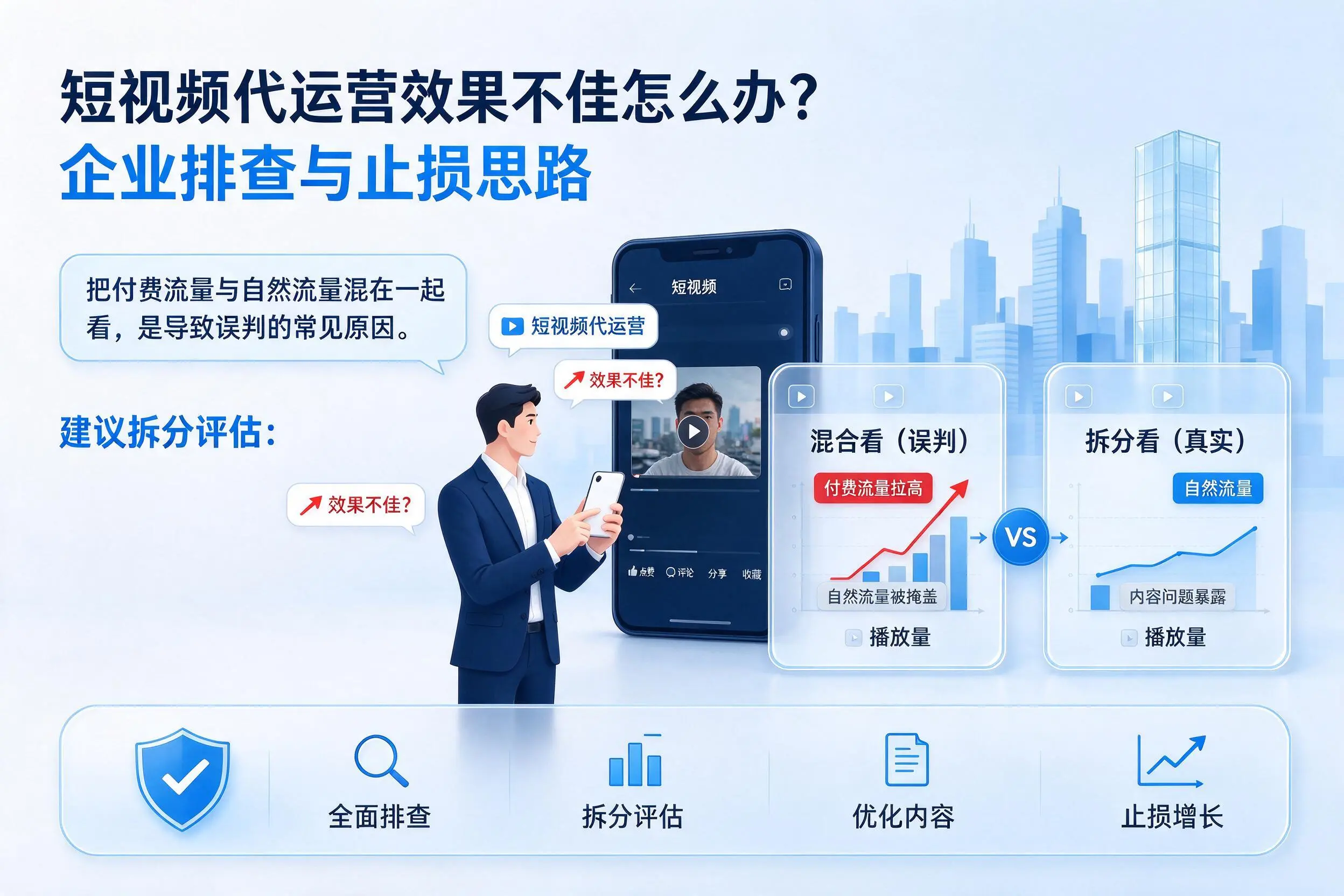 短视频代运营效果不佳怎么办？宁德企业排查与止损思路