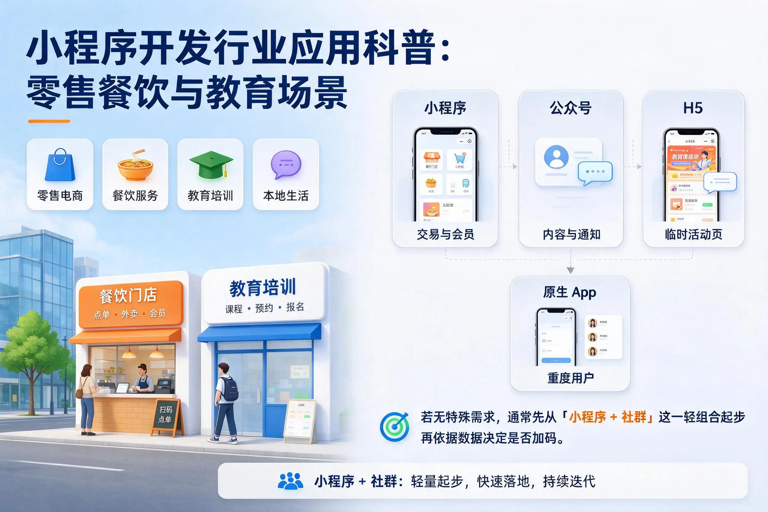 宁德小程序开发行业应用科普：零售餐饮与教育场景