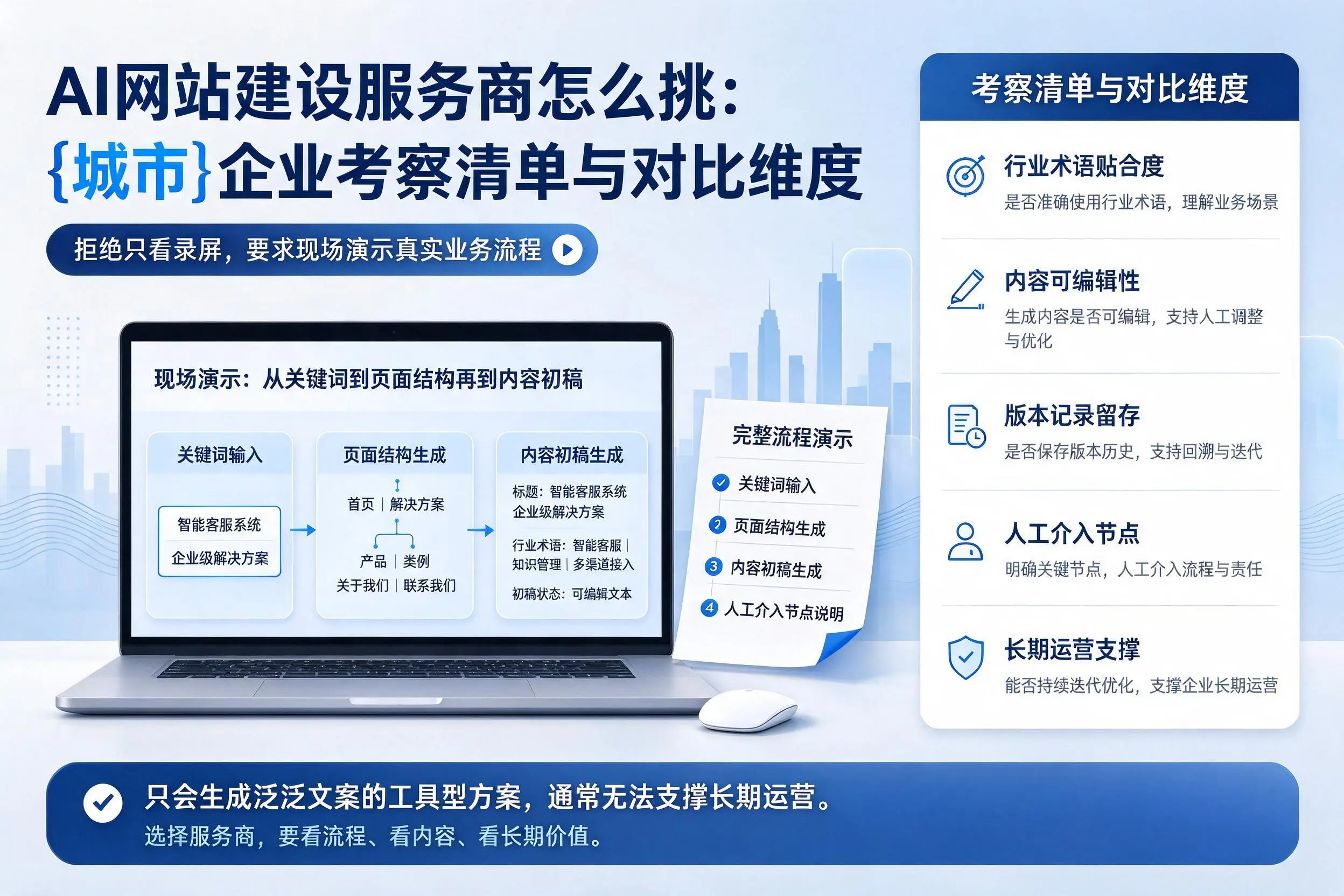 AI网站建设服务商怎么挑：宁德企业考察清单与对比维度
