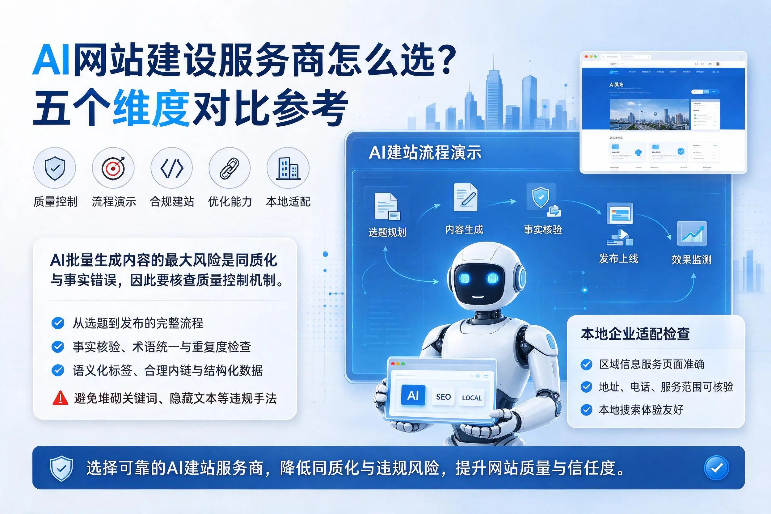 宁德AI网站建设服务商怎么选?五个维度对比参考