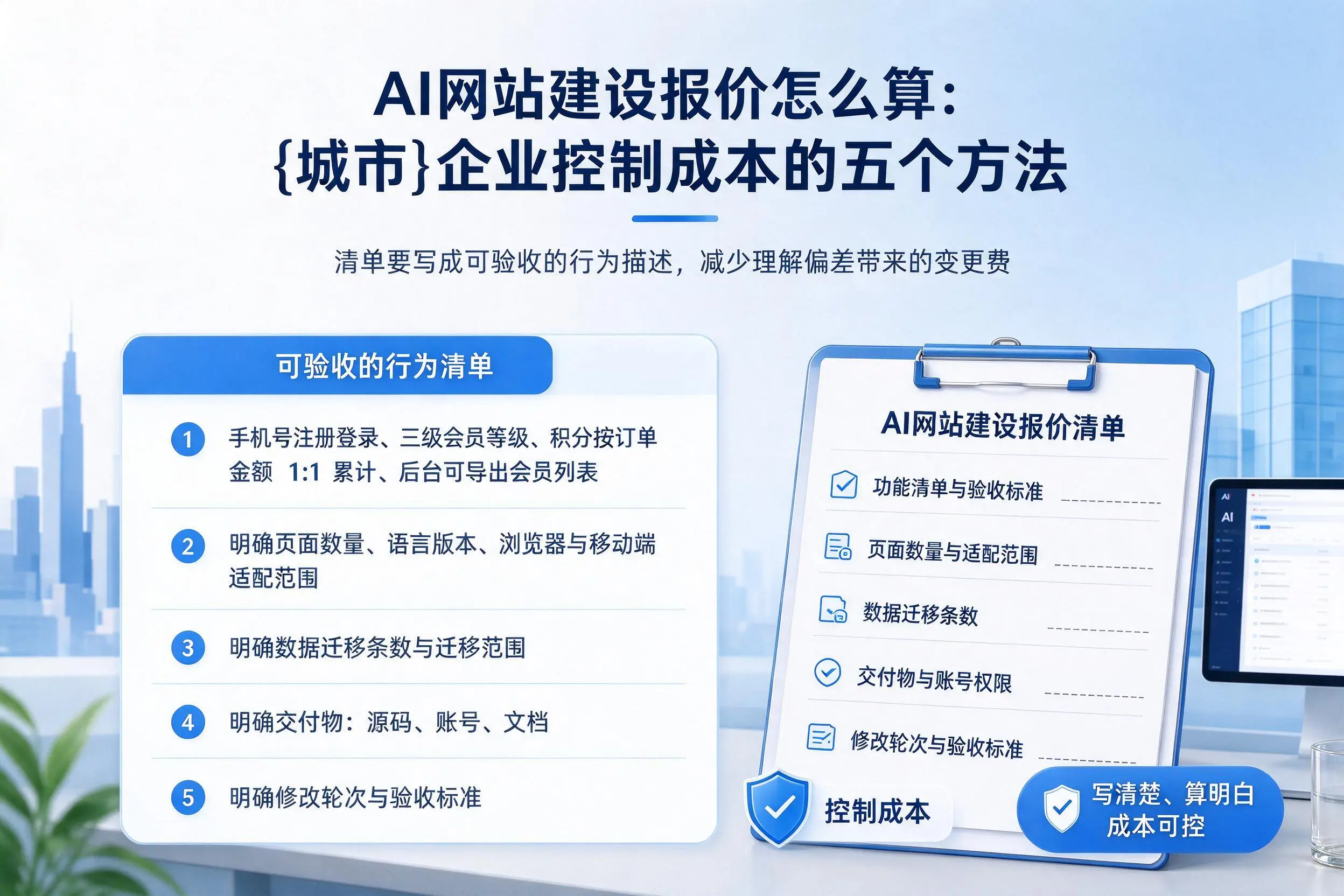 AI网站建设报价怎么算:宁德企业控制成本的五个方法